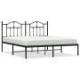 Estructura de cama con cabecero metal negro 160x200 cm de vidaXL, Camas y somieres - Ref: Foro24-353442, Precio: 121,68 €, De...