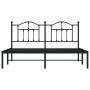 Estructura de cama con cabecero metal negro 160x200 cm de vidaXL, Camas y somieres - Ref: Foro24-353442, Precio: 121,68 €, De...