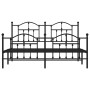 Black metal headboard and footboard bed frame 160x200 cm by vidaXL, Beds and slatted bases - Ref: Foro24-353460, Price: 152,0...