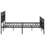 Black metal headboard and footboard bed frame 160x200 cm by vidaXL, Beds and slatted bases - Ref: Foro24-353460, Price: 152,0...