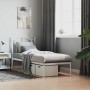 Metal bed frame with white headboard 75x190 cm by vidaXL, Beds and slatted bases - Ref: Foro24-353478, Price: 77,50 €, Discou...