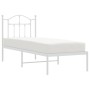 Metal bed frame with white headboard 75x190 cm by vidaXL, Beds and slatted bases - Ref: Foro24-353478, Price: 77,50 €, Discou...