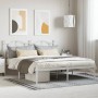 White metal bed frame with headboard 160x200 cm by vidaXL, Beds and slatted bases - Ref: Foro24-353491, Price: 140,31 €, Disc...