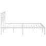 White metal bed frame with headboard 160x200 cm by vidaXL, Beds and slatted bases - Ref: Foro24-353491, Price: 140,31 €, Disc...