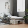 Metal bed frame with white headboard 90x190 cm by vidaXL, Beds and slatted bases - Ref: Foro24-353480, Price: 80,66 €, Discou...