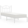 Metal bed frame with white headboard 90x190 cm by vidaXL, Beds and slatted bases - Ref: Foro24-353480, Price: 80,66 €, Discou...