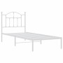 Metal bed frame with white headboard 90x190 cm by vidaXL, Beds and slatted bases - Ref: Foro24-353480, Price: 80,66 €, Discou...