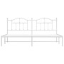 White metal bed frame with headboard 200x200 cm by vidaXL, Beds and slatted bases - Ref: Foro24-353495, Price: 131,64 €, Disc...