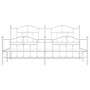 Metal bed frame with headboard and white footboard 200x200 cm by vidaXL, Beds and slatted bases - Ref: Foro24-353513, Price: ...