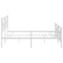 Metal bed frame with headboard and white footboard 200x200 cm by vidaXL, Beds and slatted bases - Ref: Foro24-353513, Price: ...