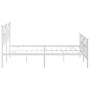 Estructura cama metal con cabecero y estribo blanco 160x200 cm de vidaXL, Camas y somieres - Ref: Foro24-353509, Precio: 143,...