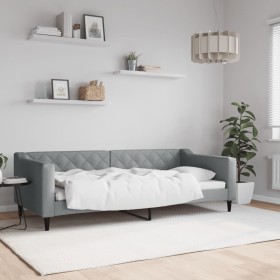 Light gray fabric sofa bed 90x200 cm by vidaXL, Beds and slatted bases - Ref: Foro24-354161, Price: 223,09 €, Discount: %