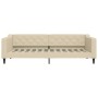 Sofá cama tela color crema 90x200 cm de vidaXL, Camas y somieres - Ref: Foro24-354165, Precio: 213,71 €, Descuento: %