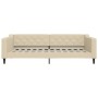 Cream fabric sofa bed 100x200 cm by vidaXL, Beds and slatted bases - Ref: Foro24-354170, Price: 223,68 €, Discount: %