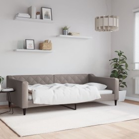 Taupe gray fabric sofa bed 100x200 cm by vidaXL, Beds and slatted bases - Ref: Foro24-354169, Price: 223,68 €, Discount: %