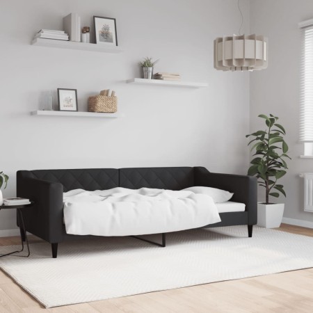 Sofá cama tela negro 90x190 cm de vidaXL, Camas y somieres - Ref: Foro24-354173, Precio: 212,99 €, Descuento: %