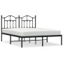 Estructura de cama con cabecero metal negro 150x200 cm de vidaXL, Camas y somieres - Ref: Foro24-353441, Precio: 121,99 €, De...