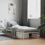 Metal bed frame with white headboard 80x200 cm by vidaXL, Beds and slatted bases - Ref: Foro24-353479, Price: 87,65 €, Discou...