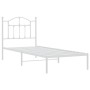 Metal bed frame with white headboard 80x200 cm by vidaXL, Beds and slatted bases - Ref: Foro24-353479, Price: 87,65 €, Discou...