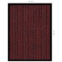 Felpudo de rayas rojo 40x60 cm de vidaXL, Felpudos - Ref: Foro24-331598, Precio: 14,17 €, Descuento: %