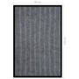 Grau gestreifte Fußmatte 80x120 cm von vidaXL, Fußmatten - Ref: Foro24-331606, Preis: 30,36 €, Rabatt: %