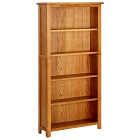 5-tier solid oak wood shelf 70x22x140 cm by vidaXL, Bookcases and shelves - Ref: Foro24-331736, Price: 203,63 €, Discount: %