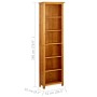 Estantería de 6 niveles madera maciza de roble 52x22x180 cm de vidaXL, Librerías y estanterías - Ref: Foro24-331742, Precio: ...