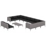 Muebles de jardín 13 pzas y cojines ratán sintético gris oscuro de vidaXL, Conjuntos de jardín - Ref: Foro24-3099947, Precio:...