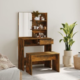 Smoked oak dressing table set 74.5x40x141 cm by vidaXL, Bedroom Dressers - Ref: Foro24-3114144, Price: 106,99 €, Discount: %