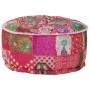 Round handmade cotton pachtwork pouf 40x20 cm pink by vidaXL, Ottomans - Ref: Foro24-246574, Price: 41,32 €, Discount: %