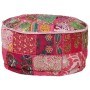 Round handmade cotton pachtwork pouf 40x20 cm pink by vidaXL, Ottomans - Ref: Foro24-246574, Price: 41,32 €, Discount: %