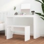 Glossy white plywood dressing stool 70x35x45 cm by vidaXL, vanity benches - Ref: Foro24-802819, Price: 38,60 €, Discount: %