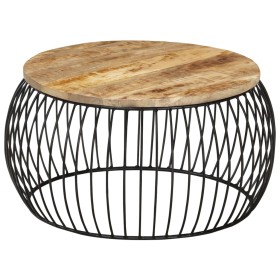 Mesa de centro madera de mango rugosa Ø68 de vidaXL, Mesas de centro - Ref: Foro24-338020, Precio: 96,99 €, Descuento: %