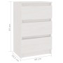 Mesitas de noche 2 uds madera maciza pino blanco 40x29,5x64 cm de vidaXL, Mesitas de noche - Ref: Foro24-808086, Precio: 103,...