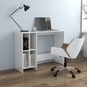 Glossy white plywood notebook desk 102.5x35x75 cm by vidaXL, Desks - Ref: Foro24-808347, Price: 63,62 €, Discount: %