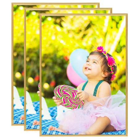 Tabletop collage photo frames 3 pcs golden MDF 15x21cm by vidaXL, Photo frames - Ref: Foro24-332118, Price: 10,54 €, Discount: %