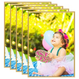 Tabletop collage photo frames 5 pcs golden MDF 18x24 cm by vidaXL, Photo frames - Ref: Foro24-332122, Price: 14,58 €, Discoun...