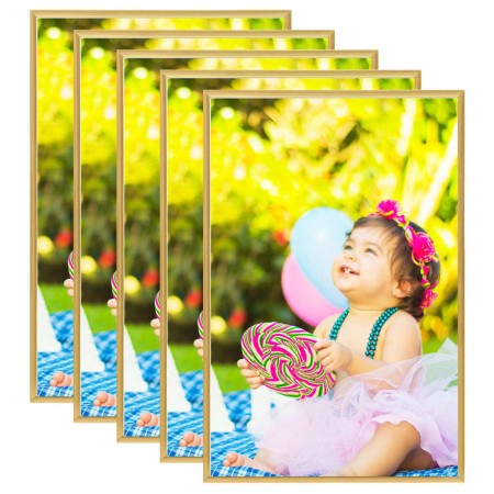 Collage photo frames wall or table 5 pcs golden MDF 42x59.4 cm by vidaXL, Photo frames - Ref: Foro24-332143, Price: 42,62 €, ...