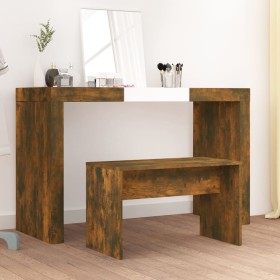 Smoked oak plywood dressing stool 70x35x45 cm by vidaXL, vanity benches - Ref: Foro24-820523, Price: 30,20 €, Discount: %