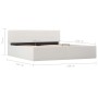 Cama canapé hidráulica cuero sintético blanco 160x200 cm de vidaXL, Camas y somieres - Ref: Foro24-285520, Precio: 332,74 €, ...