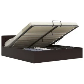 Hydraulic trundle bed gray synthetic leather 180x200cm by vidaXL, Beds and slatted bases - Ref: Foro24-285527, Price: 339,79 ...