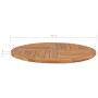 Round table top solid teak wood 2.5 cm 90 cm by vidaXL, Table tops - Ref: Foro24-48987, Price: 127,13 €, Discount: %