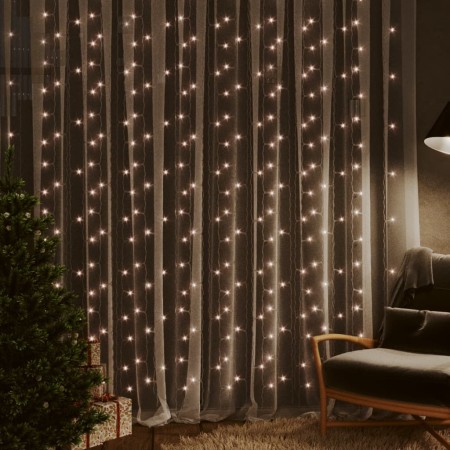 LED curtain lights 300 cold white LEDs 8 functions 3x3 m by vidaXL, Christmas lights - Ref: Foro24-328925, Price: 22,72 €, Di...