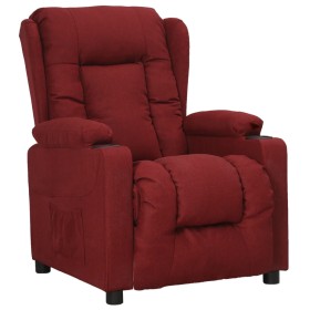 Sillón reclinable de tela rojo tinto de vidaXL, Sillones - Ref: Foro24-339051, Precio: 234,11 €, Descuento: %