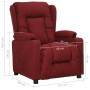 Sillón reclinable de tela rojo tinto de vidaXL, Sillones - Ref: Foro24-339051, Precio: 244,73 €, Descuento: %