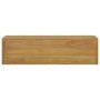 Armario de baño de pared madera maciza de teca 110x45x30 cm de vidaXL, Taquillas y armarios de almacenamiento - Ref: Foro24-3...