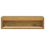 Armario de baño de pared madera maciza de teca 110x45x30 cm de vidaXL, Taquillas y armarios de almacenamiento - Ref: Foro24-3...