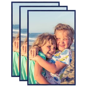 Tabletop collage photo frames 3 pcs blue MDF 13x18 cm by vidaXL, Photo frames - Ref: Foro24-332241, Price: 9,55 €, Discount: %