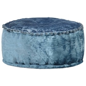 Round blue velvet pouf 40x20 cm by vidaXL, Ottomans - Ref: Foro24-287566, Price: 33,99 €, Discount: %