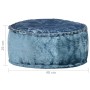 Round blue velvet pouf 40x20 cm by vidaXL, Ottomans - Ref: Foro24-287566, Price: 33,99 €, Discount: %